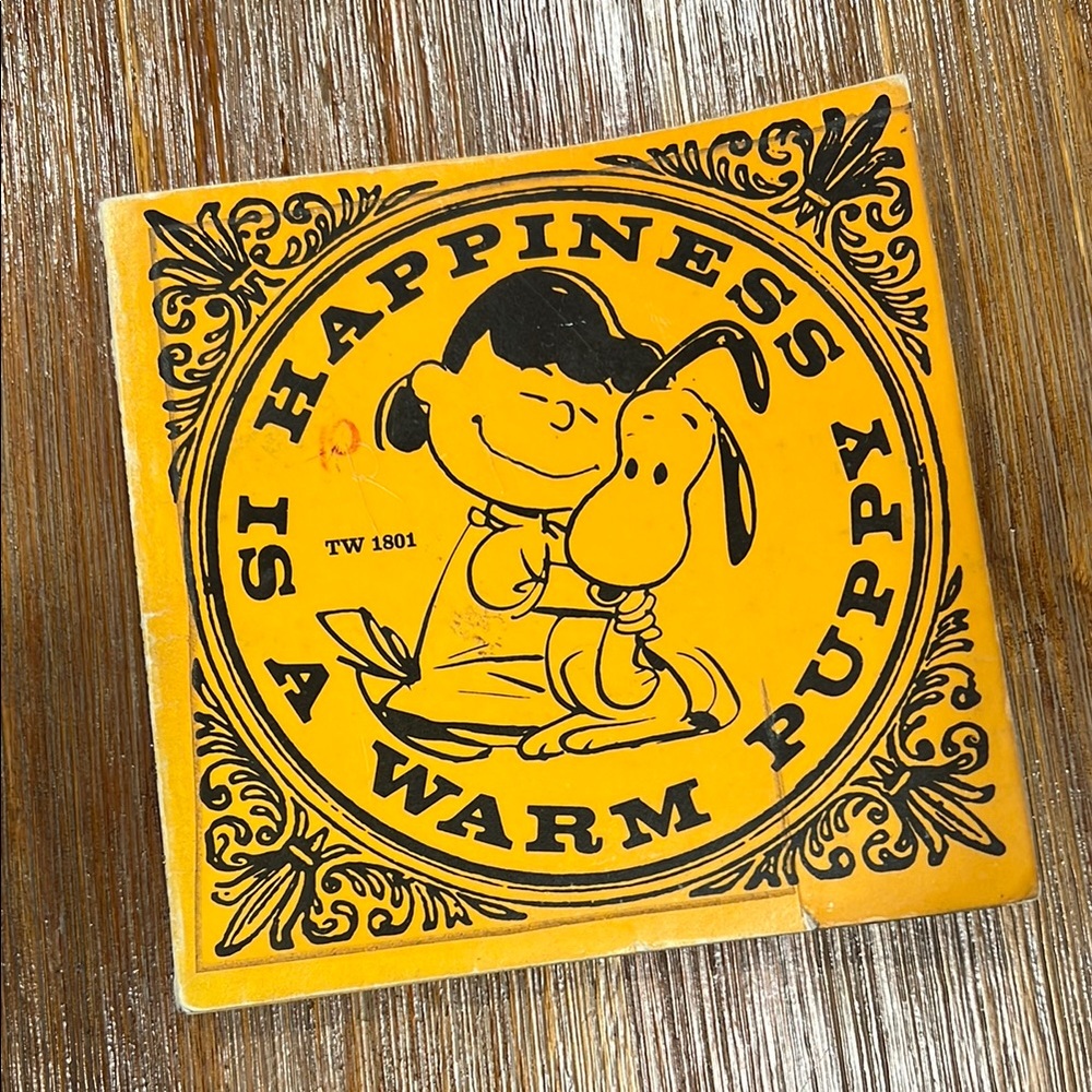 Vintage Peanuts Happiness is a Warm Puppy Book